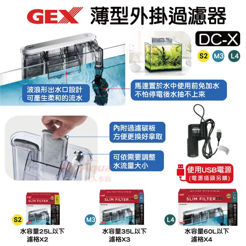 GEX 薄型外掛過濾器